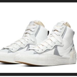 Nike Blazer Mid x Sacai White Grey Size 13 Sneakers Shoes BV0072-100